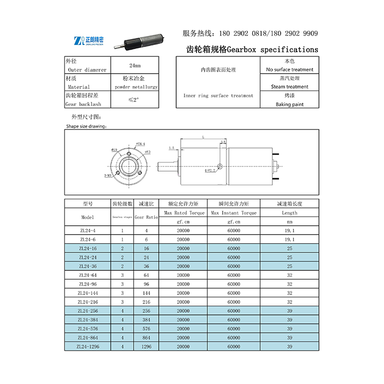 24齿轮箱规格